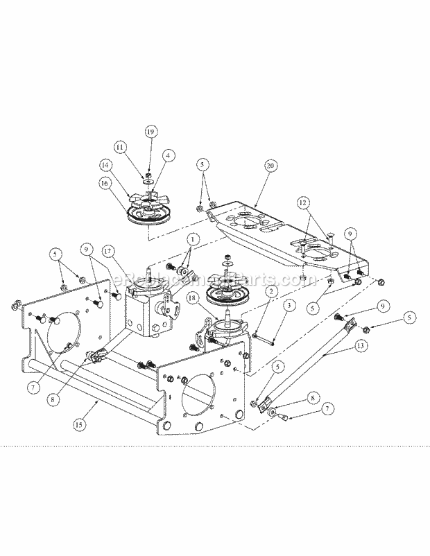 Drive Assembly Diagram and Parts List for M48-HN 53AB5E6V750 Cub Cadet Sprayer